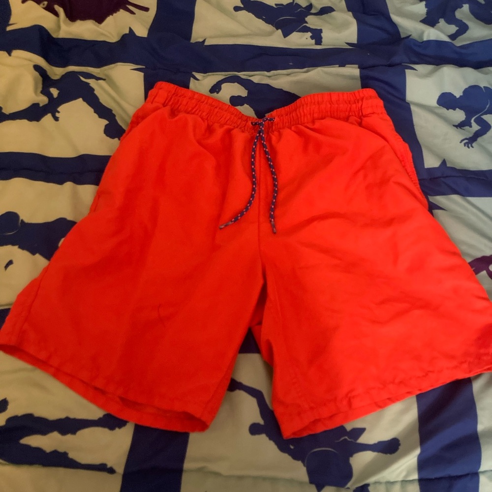 Orange swim trunks